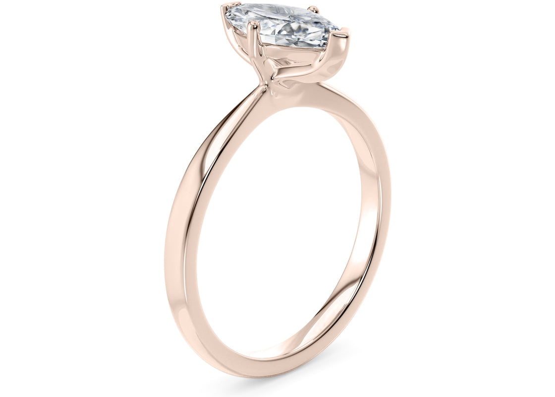 Delicacy Solitaire Rose Gold 18k Marquise Engagement Ring