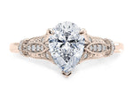 Jasmine Vintage Rose Gold 18k Pear Engagement Ring