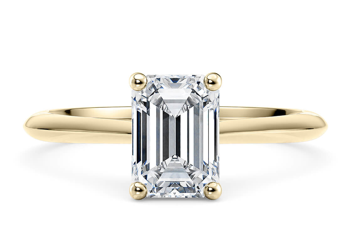 Hope Solitaire Yellow Gold 18k Emerald Engagement Ring