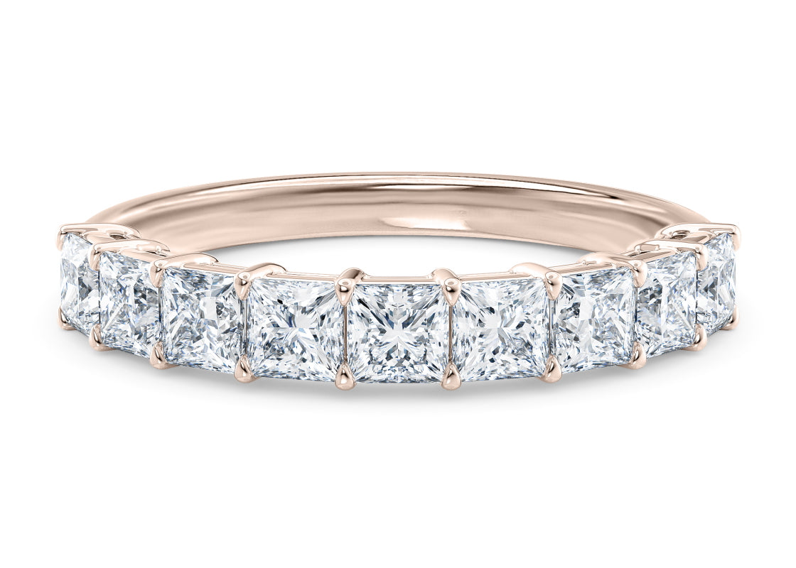 Regent Princess Half Rose Gold 18k Lab Grown Eternity Ring