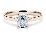 Contour Solitaire Rose Gold 18k Radiant Engagement Ring