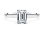 Paloma Solitaire Platinum Emerald Engagement Ring