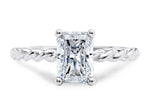 Ascot Solitaire Platinum Radiant Engagement Ring