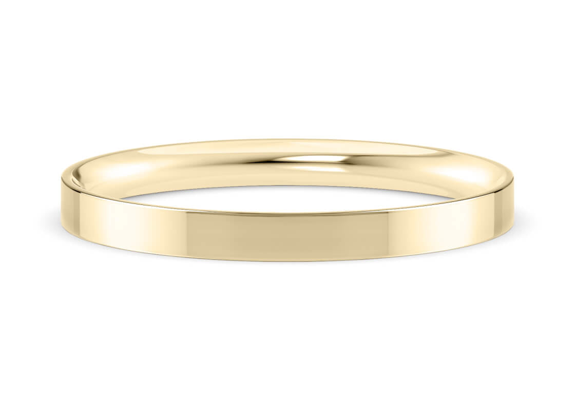 Flat Court Yellow Gold 18k Wedding Band