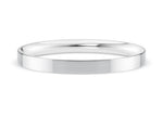 Flat Court White Gold 18k Wedding Band