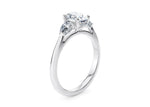 Florence Trilogy Platinum Oval Engagement Ring
