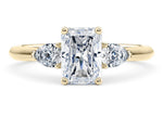 Florence Trilogy Yellow Gold 18k Radiant Engagement Ring
