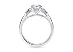 Florence Trilogy Platinum Round Engagement Ring