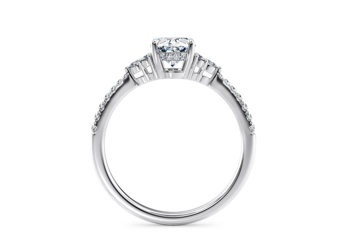 Gaia Vintage Platinum Oval Engagement Ring