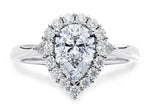 Hampstead Halo Platinum Pear Engagement Ring