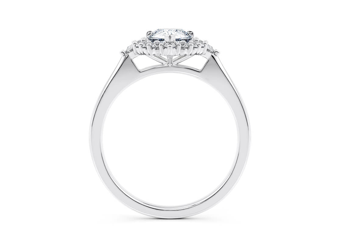 Hampstead Halo Platinum Pear Engagement Ring