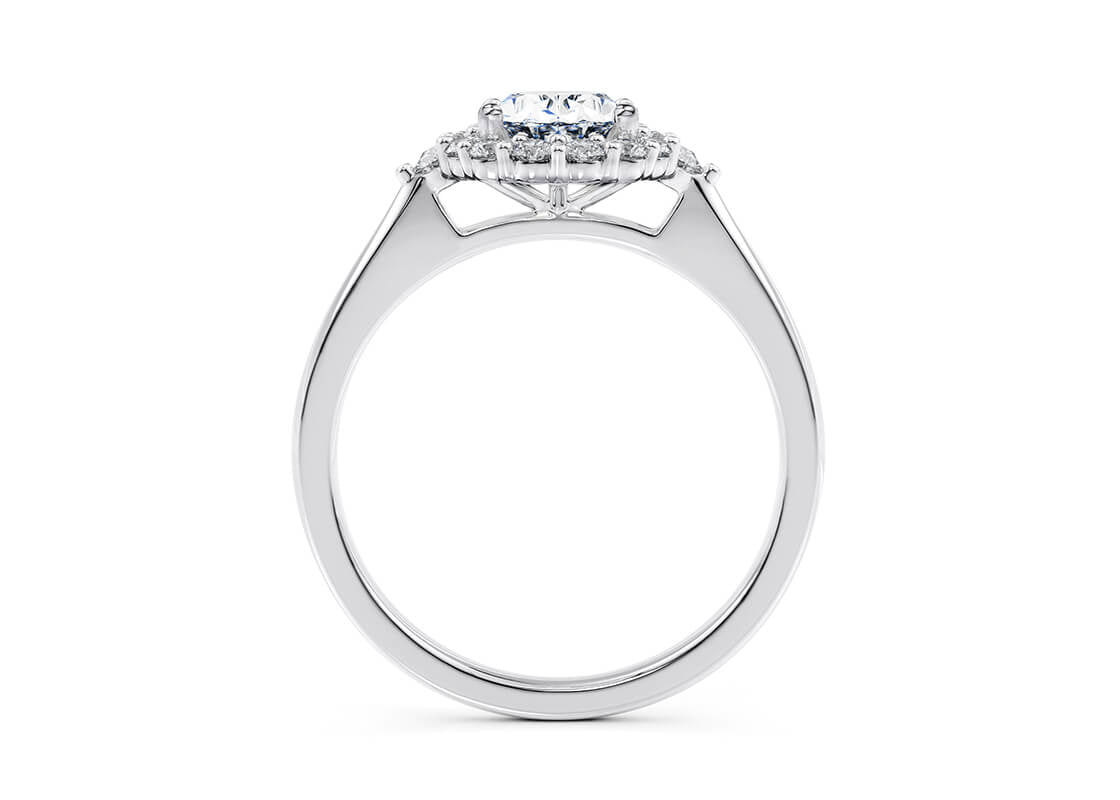 Hampstead Halo Platinum Oval Engagement Ring
