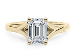Hanover Solitaire Yellow Gold 18k Emerald Engagement Ring