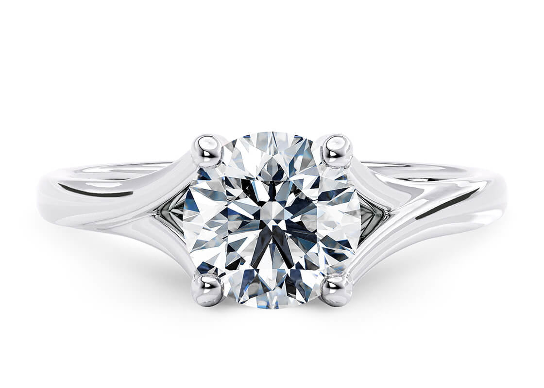 Hanover Solitaire Platinum Round Engagement Ring