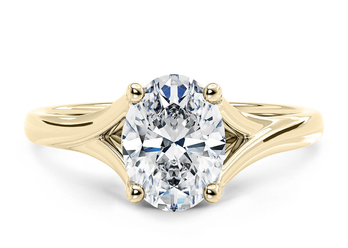 Hanover Solitaire Yellow Gold 18k Oval Engagement Ring