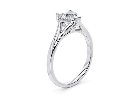 Hanover Solitaire Platinum Heart Engagement Ring