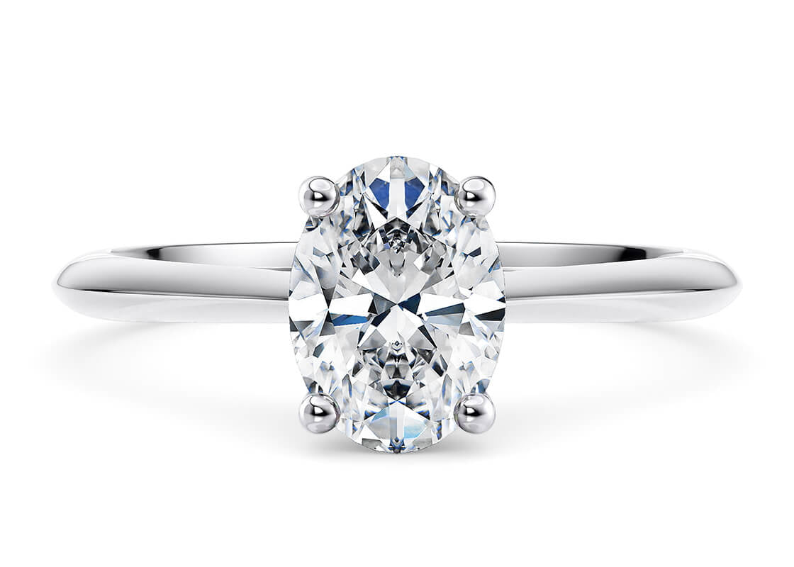 Hope Solitaire Platinum Oval Engagement Ring