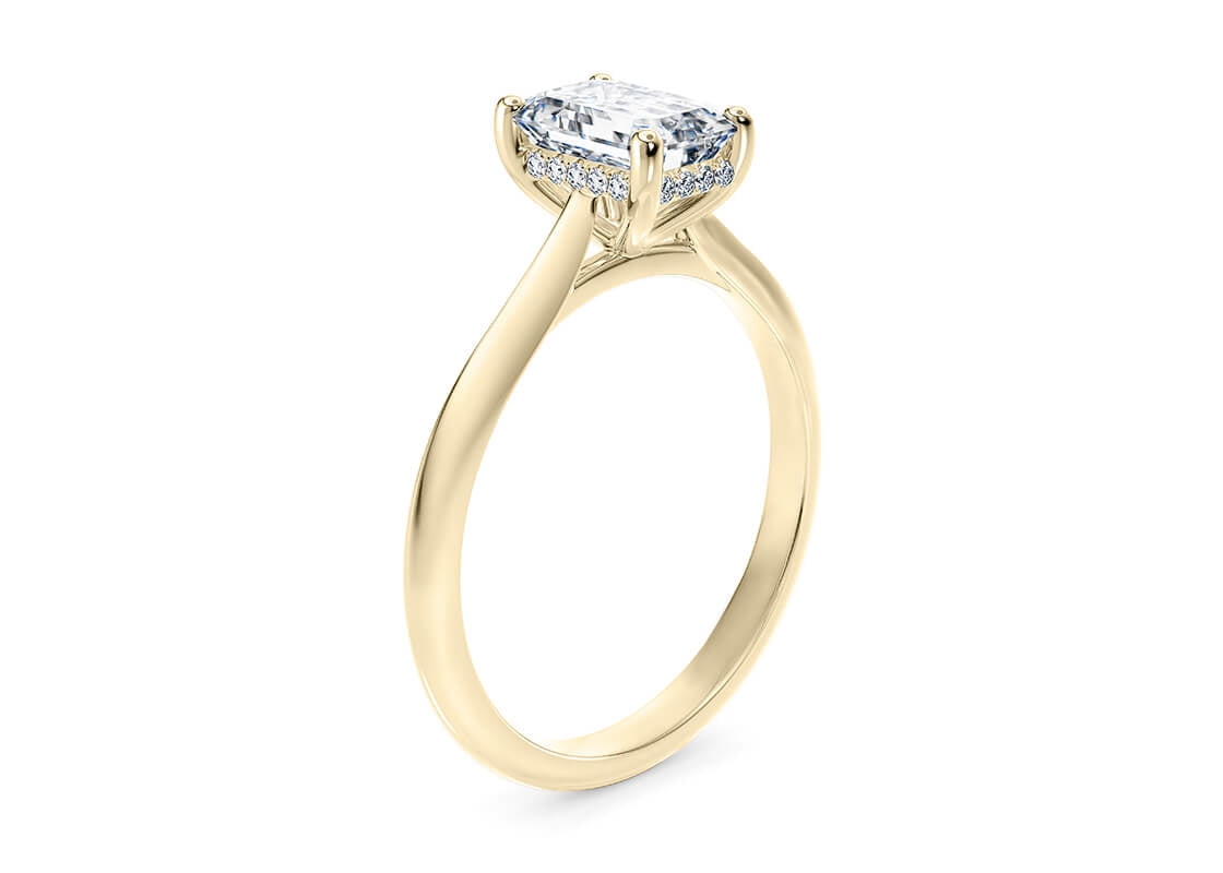 Hope Solitaire Yellow Gold 18k Emerald Engagement Ring