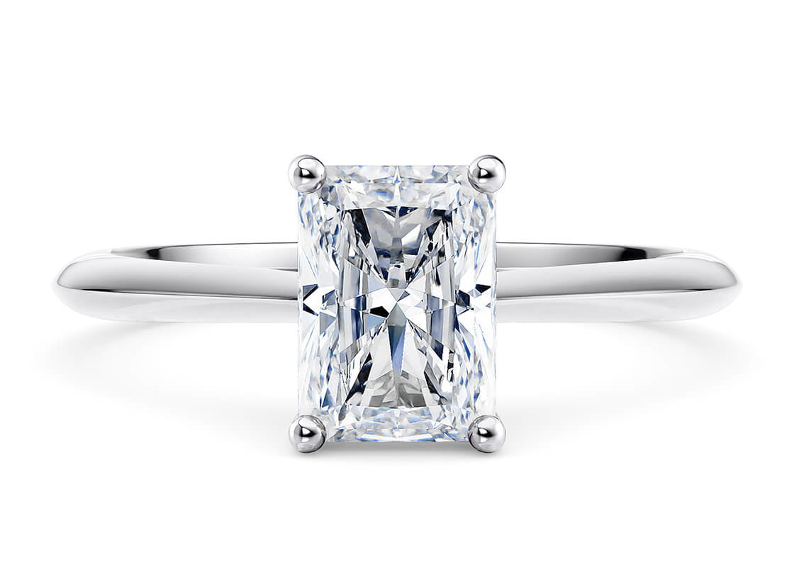 Hope Solitaire Platinum Radiant Engagement Ring