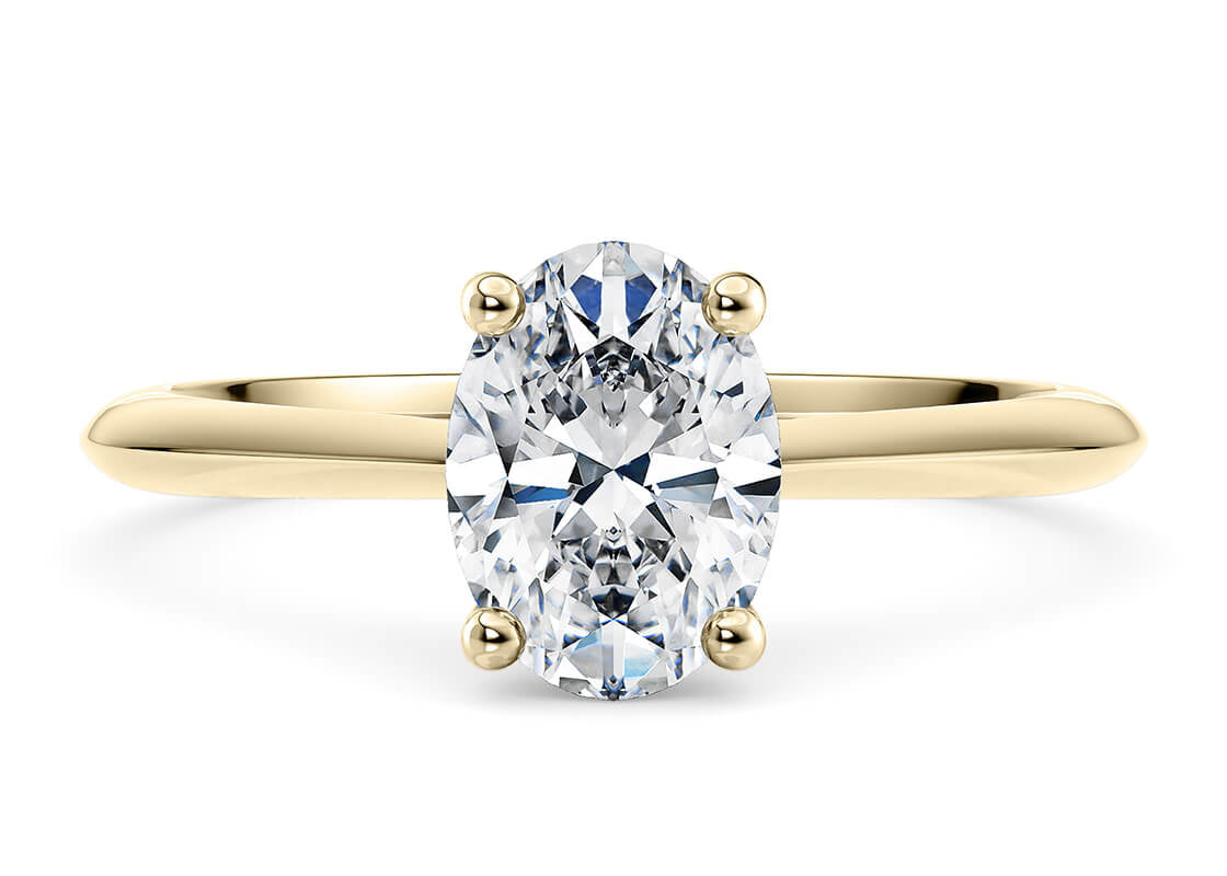 Hope Solitaire Yellow Gold 18k Oval Engagement Ring