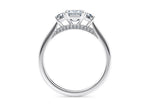 Imperia Trilogy Platinum Emerald Engagement Ring