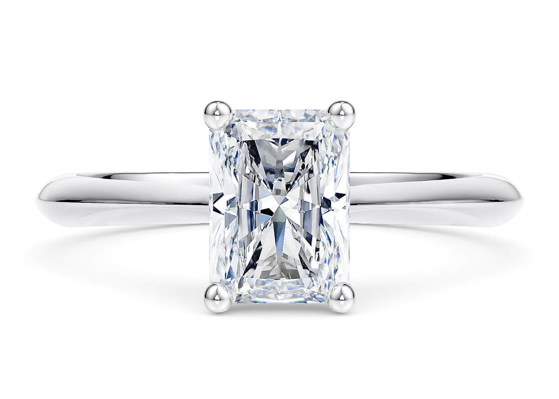 Iris Solitaire Platinum Radiant Engagement Ring
