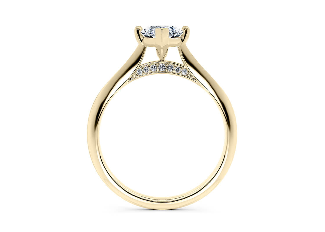 Iris Solitaire Yellow Gold 18k Marquise Engagement Ring