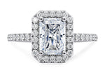Isabella Halo Platinum Radiant Engagement Ring