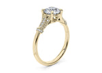 Jasmine Vintage Yellow Gold 18k Round Engagement Ring