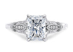 Jasmine Vintage Platinum Radiant Engagement Ring