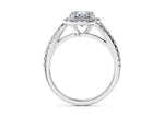 Kew Halo Platinum Round Engagement Ring
