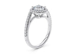 Kew Halo Platinum Round Engagement Ring