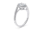 Kew Halo Platinum Oval Engagement Ring