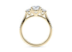 Lisbon Trilogy Yellow Gold 18k Round Engagement Ring
