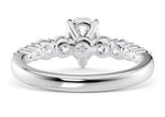 Lyra Diamond Band Platinum Pear Engagement Ring