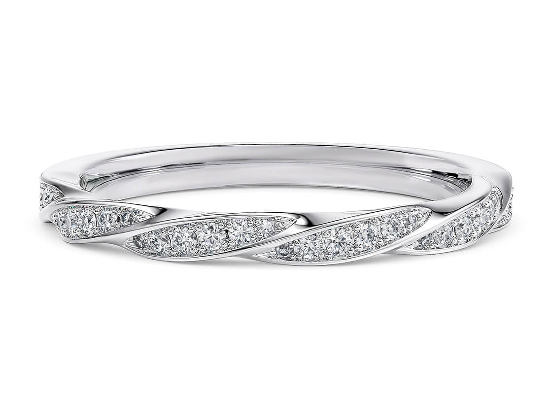 Marylebone White Gold 18k Half Set Eternity Ring