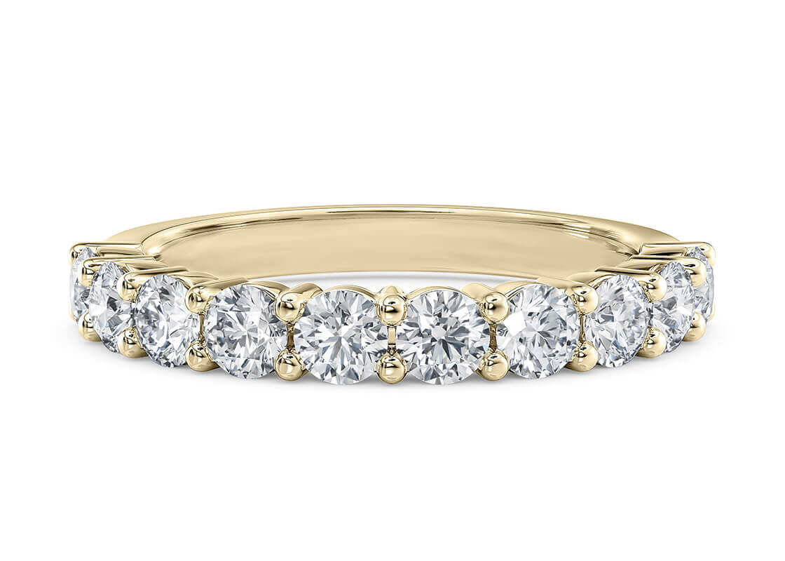 Mayfair Half Set Yellow Gold 18k Lab Grown Eternity Ring