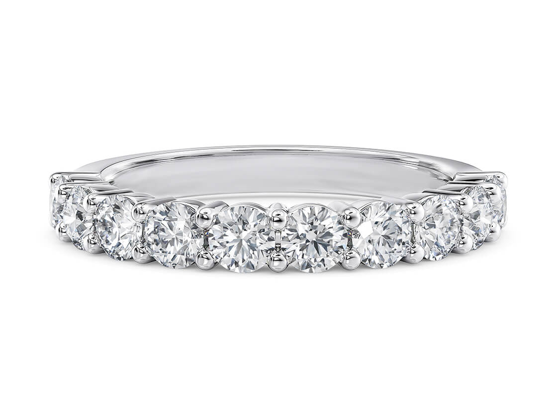 Mayfair Half Set White Gold 18k Lab Grown Eternity Ring
