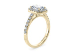 Medici Halo Yellow Gold 18k Radiant Engagement Ring