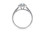 Medici Halo Platinum Radiant Engagement Ring