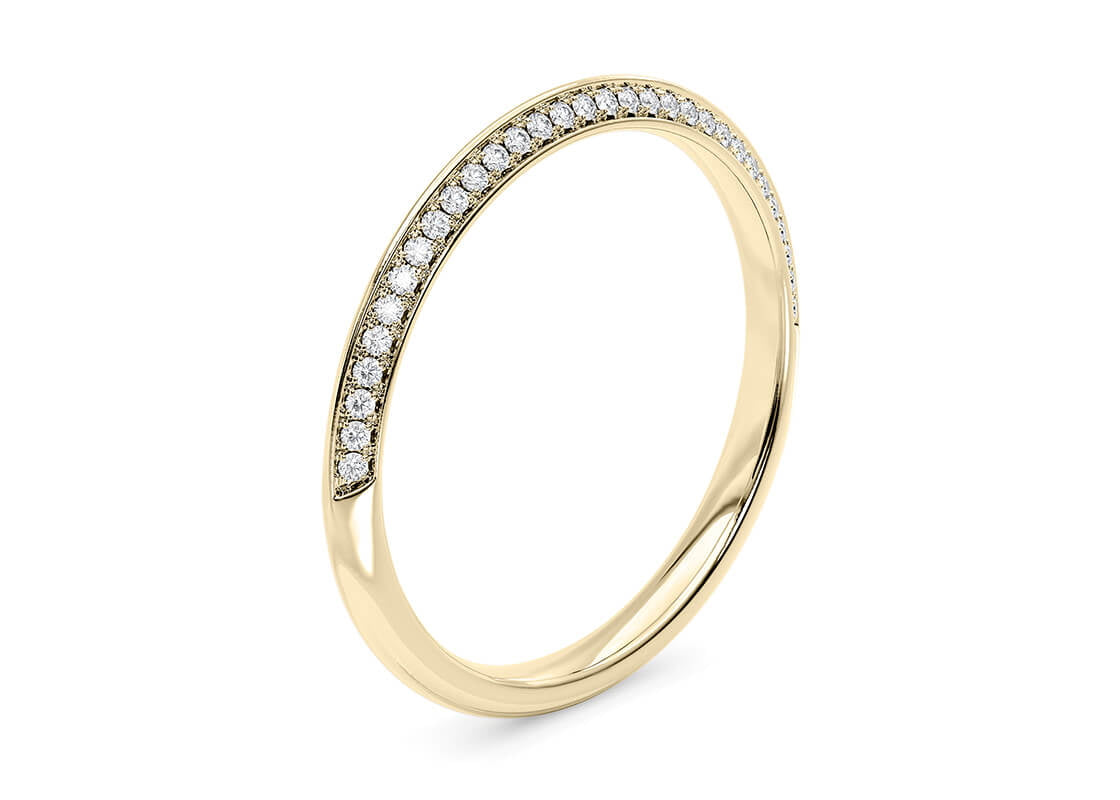 Olympia Yellow Gold 18k Half Set Eternity Ring