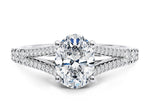 Oxford Diamond Band Platinum Oval Engagement Ring