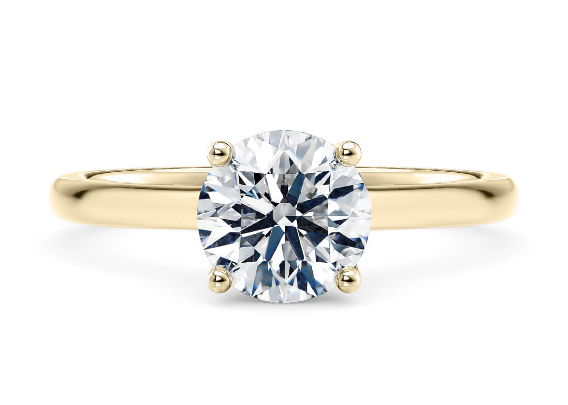 Paloma Solitaire Yellow Gold 18k Round Engagement Ring