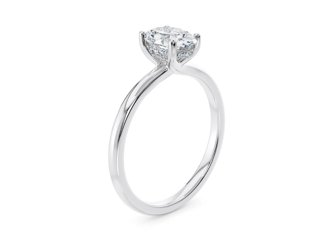 Paloma Solitaire Platinum Oval Engagement Ring