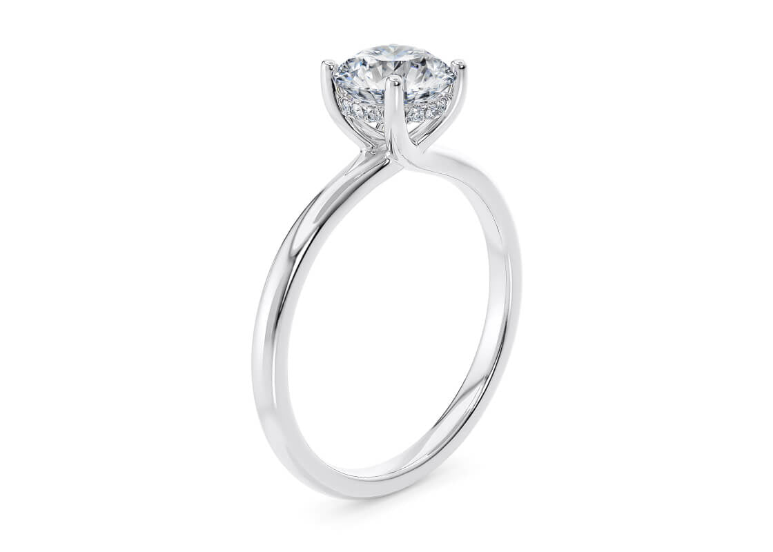 Paloma Solitaire Platinum Round Engagement Ring