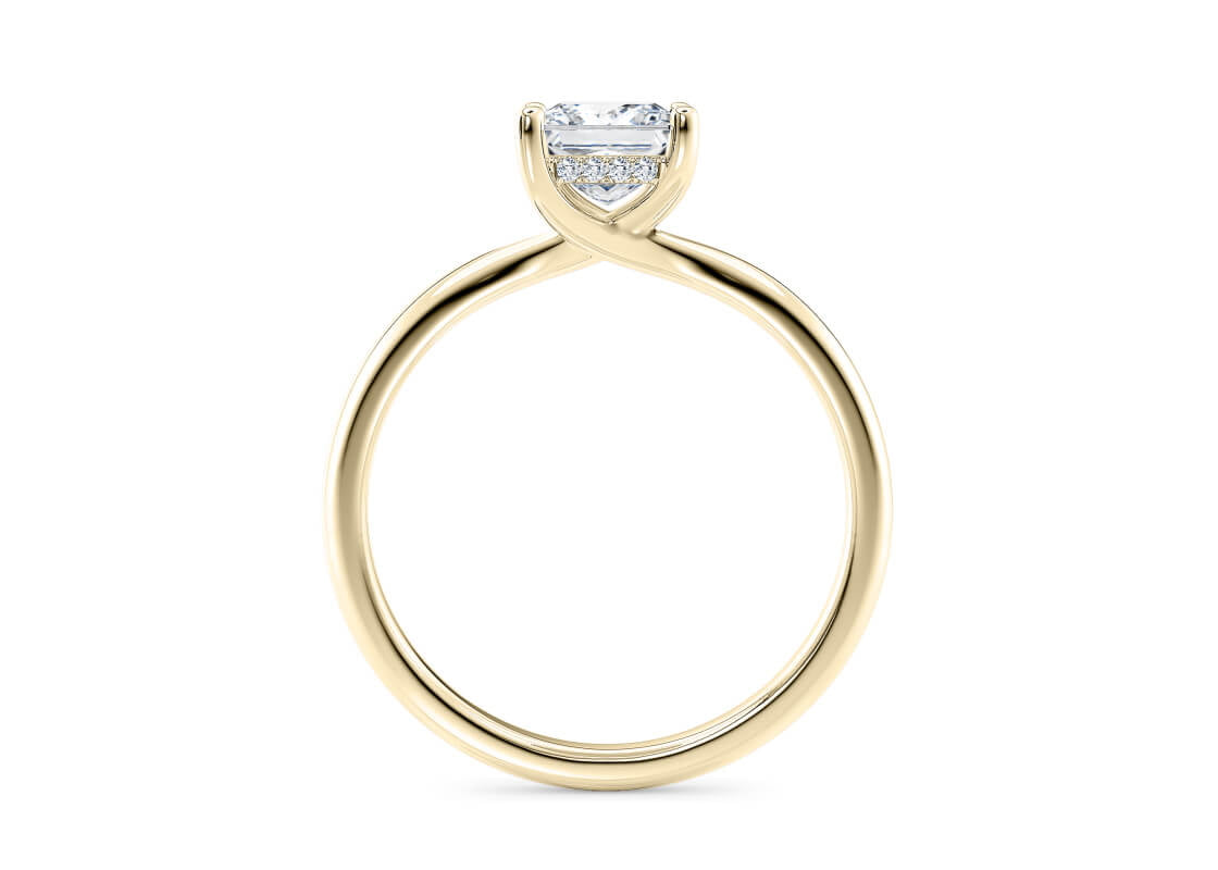 Paloma Solitaire Yellow Gold 18k Princess Engagement Ring