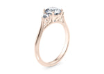 Paris Trilogy Rose Gold 18k Round Engagement Ring