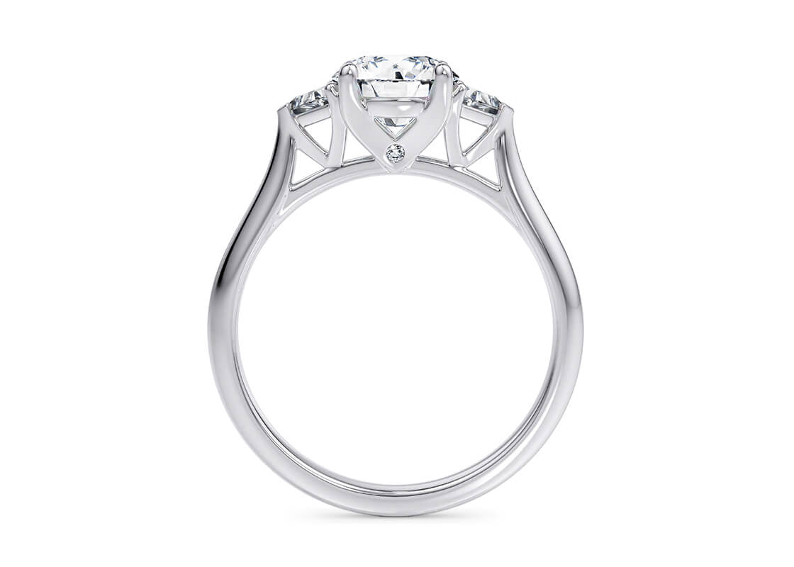 Paris Trilogy Platinum Round Engagement Ring