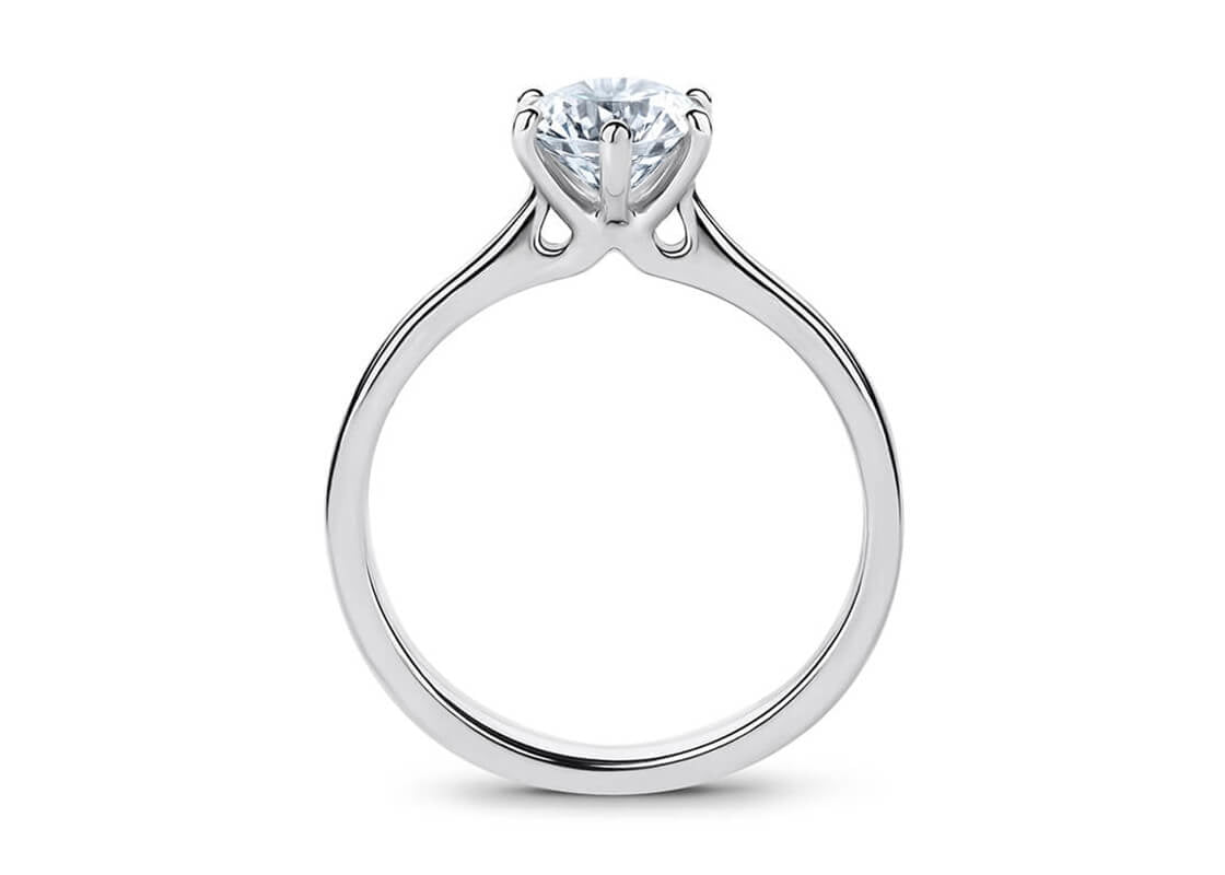 Principessa Solitaire Platinum Round Engagement Ring