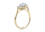 Roma Trilogy Yellow Gold 18k Heart Engagement Ring